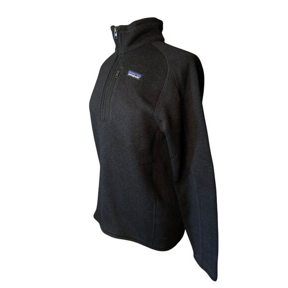 Patagonia Better Sweater 1/4 Zip Pullover Women’s Small Black Hiking Gorpcore - Picture 2 of 8